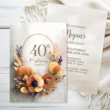 Sinaasappel Bloemen 40e Verjaardagsfeestje