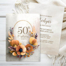 Sinaasappel Bloemen 50e Verjaardagsfeestje