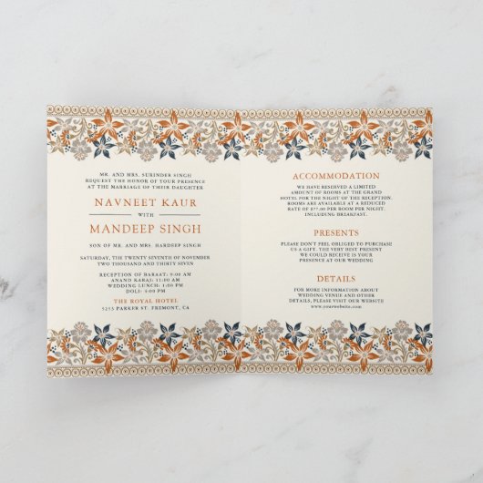 Sinaasappel Bloemen Alles in een Anand Karaj Sikh (Binnen)