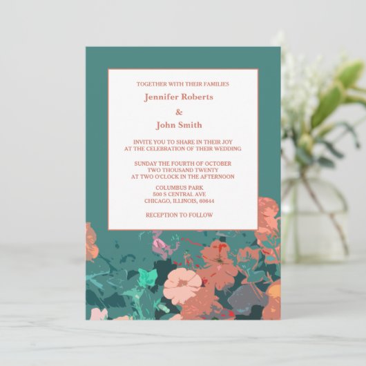 Sinaasappel Bloemen Bloemen Groene Bladkunst Bruil Kaart (Staand voorkant)