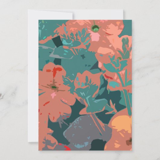 Sinaasappel Bloemen Bloemen Groene Bladkunst Bruil Kaart (Achterkant)