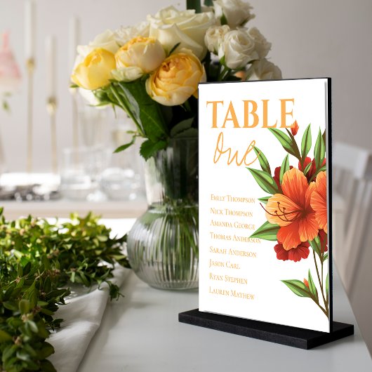  Sinaasappel Bloemen Elegante Tafel Zitje