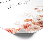 Sinaasappel Bloemen Herfst Kaarten en geschenken t Poster (Hoek)