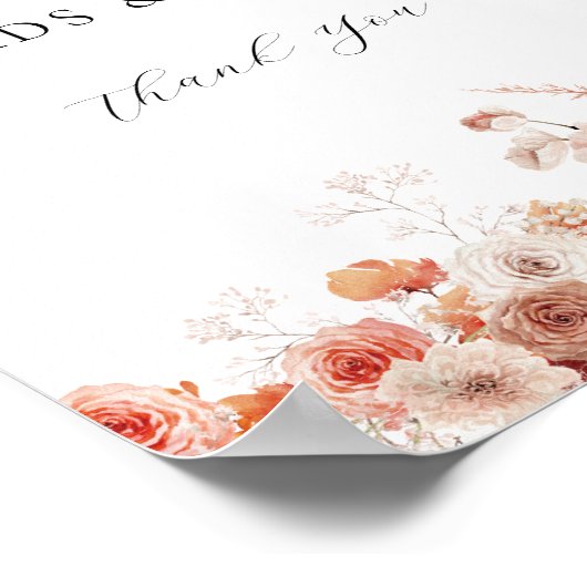 Sinaasappel Bloemen Herfst Kaarten en geschenken t Poster (Hoek)