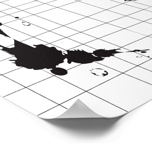 Sinaasappel Bloemen Kuikens Grunge Inkt Vlekken Kr Poster (Hoek)