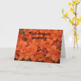 Sinaasappel bloemen - Met diepste sympathie Kaart
