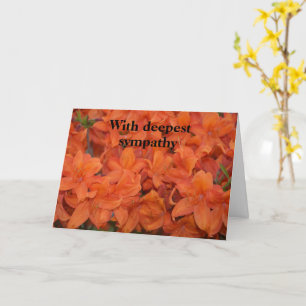 Sinaasappel bloemen    - Met diepste sympathie Kaart