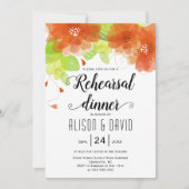 Sinaasappel bloemen, repetitief diner kaart (Voorkant)