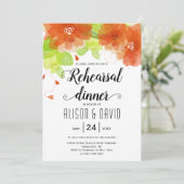 Sinaasappel bloemen, repetitief diner kaart (Staand voorkant)