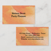 Sinaasappel Bloemen Waterverf Visitekaartje (Voorkant / Achterkant)