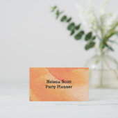 Sinaasappel Bloemen Waterverf Visitekaartje (Staand voorkant)