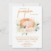 Sinaasappel Bloemenzoet klein pompoen Baby shower Kaart (Voorkant)