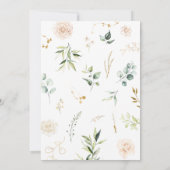 Sinaasappel Bloemenzoet klein pompoen Baby shower Kaart (Achterkant)