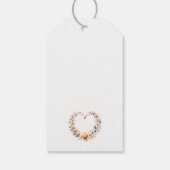 Sinaasappel Bloemhart Bedankt Baby Shower Cadeaulabel (Achterkant)