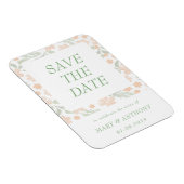 Sinaasappel Bloemige Aquarel Save the Date Magneet (Rechterzijde)