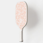 Sinaasappel Bloemige Pickleball Paddle Monogram (Links)