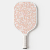 Sinaasappel Bloemige Pickleball Paddle Monogram (Achterkant)