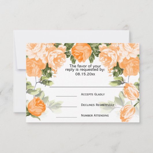 Sinaasappel Bloemontwerp - RSVP (Achterkant)