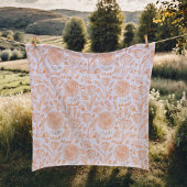 Sinaasappel Bloempatroon Aangepaste Naam Fleece De Deken