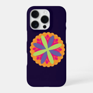 Sinaasappel bloemvormen illustratie iPhone 16 pro hoesje