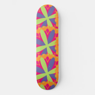Sinaasappel bloemvormen illustratie persoonlijk skateboard