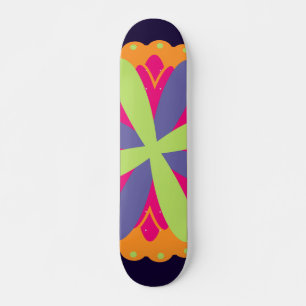 Sinaasappel bloemvormen illustratie persoonlijk skateboard