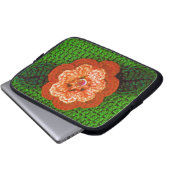 Sinaasappel Bloom Artisan Haakprint Electronics Ba Laptop Sleeve (Voorkant onderkant)