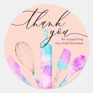 Sinaasappel Blush Gebak chef bakkerij bedankt Ronde Sticker