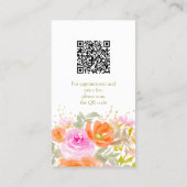 Sinaasappel Boho wilde waterverf make-up haar Visitekaartje (Achterkant)