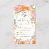 Sinaasappel Boho wilde waterverf make-up haar Visitekaartje (Voorkant)