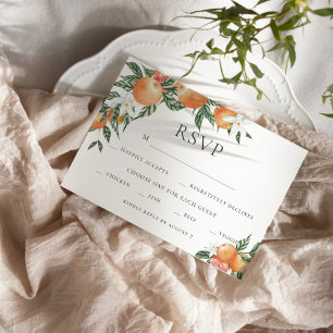 Sinaasappel Botanische Citrus Moderne Trouw RSVP Kaart