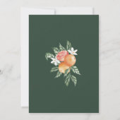 Sinaasappel Botanische Citrus Moderne Trouwdag Kaart (Achterkant)