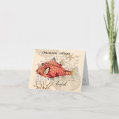  Sinaasappel Boxfish Illustratie Nautisch Bedankkaart (Voorkant)