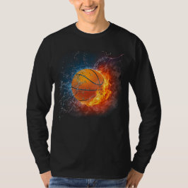 Sinaasappel brandende basketbal, NBA Basketball Sp T-shirt