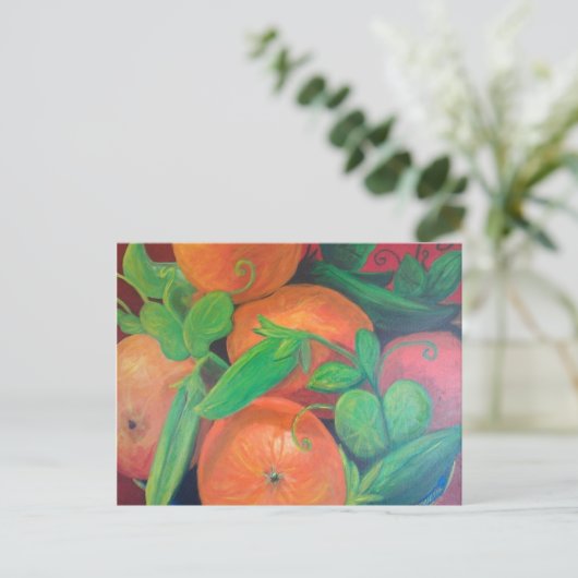 Sinaasappel Briefkaart (Staand voorkant)