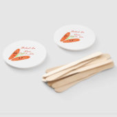 Sinaasappel broodpaar emoji gebakken in liefde Voe Handwaaier (Niet-gemonteerd)