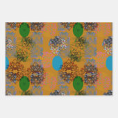 Sinaasappel Bruin Blauw Groen Verpakkend Document Inpakpapier Vel (Voorkant)