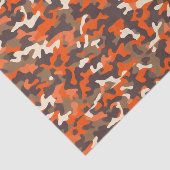 Sinaasappel & Bruin Camo Tissuepapier (Detail)