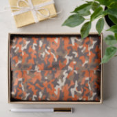 Sinaasappel & Bruin Camo Tissuepapier (Geschenk)