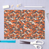 Sinaasappel & Bruin Camo Tissuepapier (Craft)
