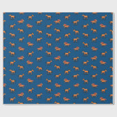 Sinaasappel Bruin Cartoon Paardenpatroon Kind B'da Cadeaupapier (Vlak)