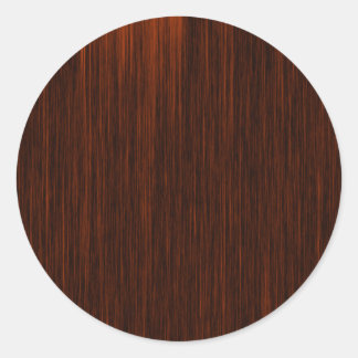 Sinaasappel/bruin en zwart lijnpatroon ronde sticker