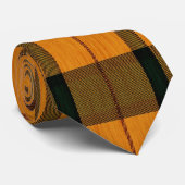 Sinaasappel, bruin en zwart retro gestreepte Strop Stropdas (Opgerold)