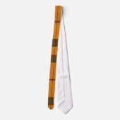 Sinaasappel, bruin en zwart retro gestreepte Strop Stropdas (Achterkant)