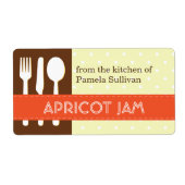 Sinaasappel bruin gereedschap uit de keuken van de etiket (Voorkant)