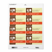 Sinaasappel bruin gereedschap uit de keuken van de etiket (Full Sheet)