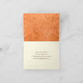 Sinaasappel Bruin Ivory Bloemendamaske Bedankkaart (Binnen)