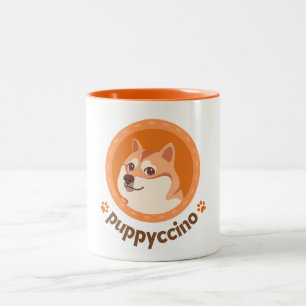 Sinaasappel Bruin Leuke Puppy Illustratie Mok