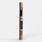 Sinaasappel bruin tartan met lint Case-Mate iPhone case (Achterkant/rechts)