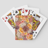 Sinaasappel Burgundy Cream Waterverf Floral Pokerkaarten (Achterkant)
